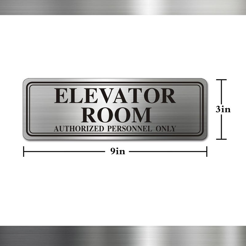 LEMBANG Metal Stainless Steel Authorized Personnel Only Sign，9x3in (Elevator Room) - Image 3